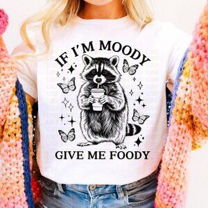 If I'm Moody Give Me Foody Shirt, Animated Raccoon T-shirt